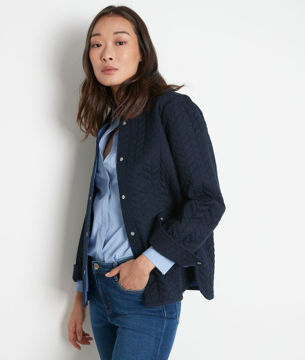 Picture of FABIOLA NAVY PADDED COTTON JACKET
